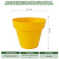 Maceta Plástica Milan  Brillante 22cm Diámetro x19cm Alto  - Miniatura 14