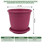Maceta Plantas Redonda Plástica 21cm Diámetro x19cm Alto Más plato - Miniatura 14