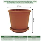 Maceta Plantas Redonda Plástica 21cm Diámetro x19cm Alto Más plato - Miniatura 15