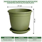Maceta Plantas Redonda Plástica 21cm Diámetro x19cm Alto Más plato - Miniatura 22