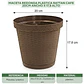 Maceta Redonda Plastica Rattan Cafe 20cm Ancho X 17,8 Alto - Miniatura 2