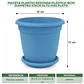 Maceta Plantas Redonda Plástica 18cm Diámetro x15cm Alto Más Plato - Miniatura 10