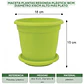 Maceta Plantas Redonda Plástica 18cm Diámetro x15cm Alto Más Plato - Miniatura 11