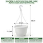 Maceta Plástica De Colgar Para Plantas De 25cm Diámetro - Miniatura 15