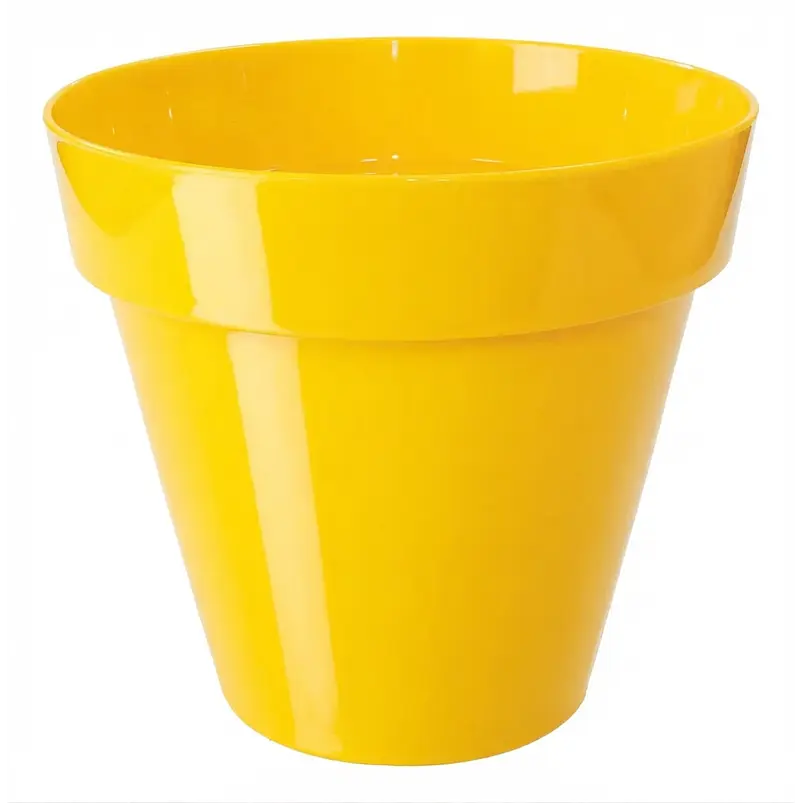 Maceta Plástica Milán Brillante 18cm Diámetro x16cm Alto 13
