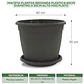 Maceta Plantas Redonda Plástica 40cm Diámetro x35cm Alto Más plato - Miniatura 4
