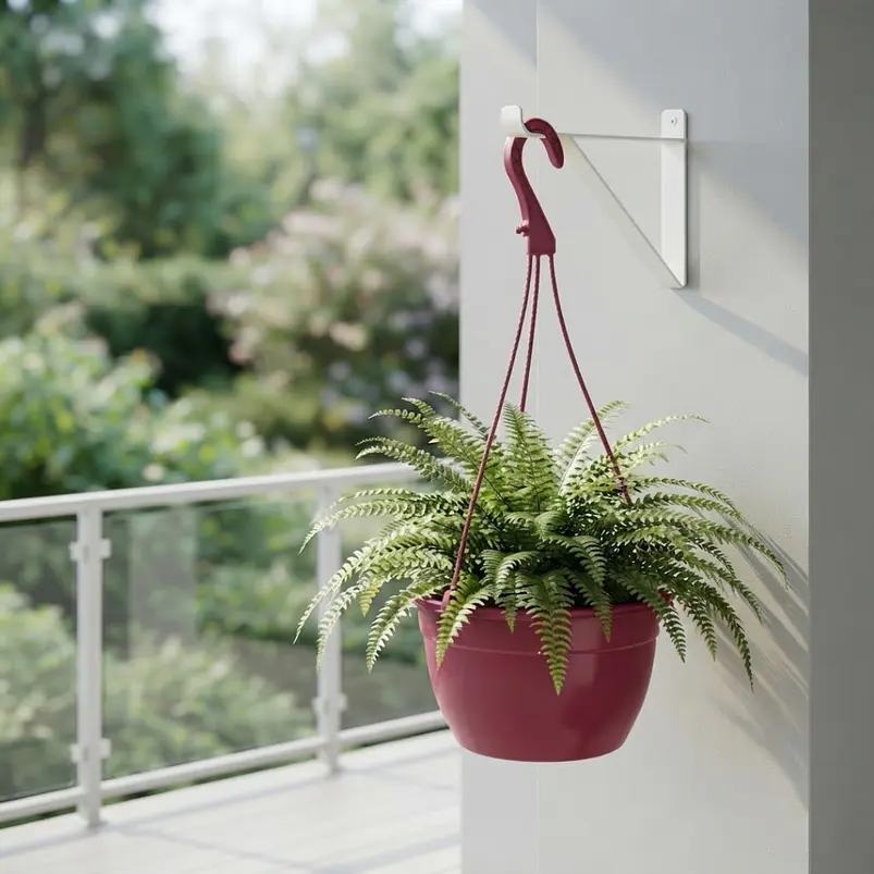 Maceta plástica de colgar para plantas de 20cm diámetro 13