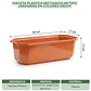 Maceta Plástica Rectangular Tipo Jardinera En Colores x40cm - Miniatura 22