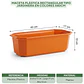 Maceta Plástica Rectangular Tipo Jardinera En Colores x40cm - Miniatura 27