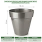 Maceta Plástica Milán Brillante 18cm Diámetro x16cm Alto - Miniatura 18