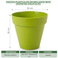 Maceta Plástica Milán Brillante 18cm Diámetro x16cm Alto - Miniatura 19
