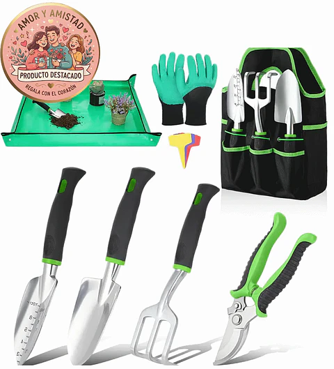 Juego Esencial De Herramientas De Jardinería Huerto y Cultivo en Aluminio