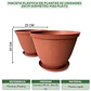 Maceta Plástica De Plantas x2 Unidades 25cm Diámetro más Plato - Miniatura 9
