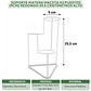 Soporte Matera Maceta x3 Puestos(9cm) Redondo 29,5 centímetros Alto - Miniatura 5