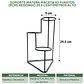 Soporte Matera Maceta x3 Puestos(9cm) Redondo 29,5 centímetros Alto - Miniatura 6