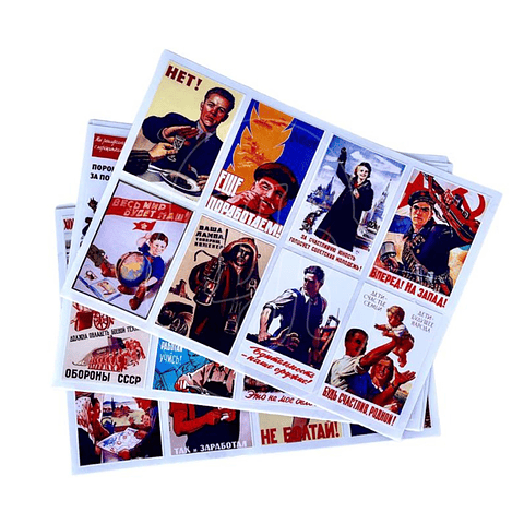Stickers con afiches soviéticos