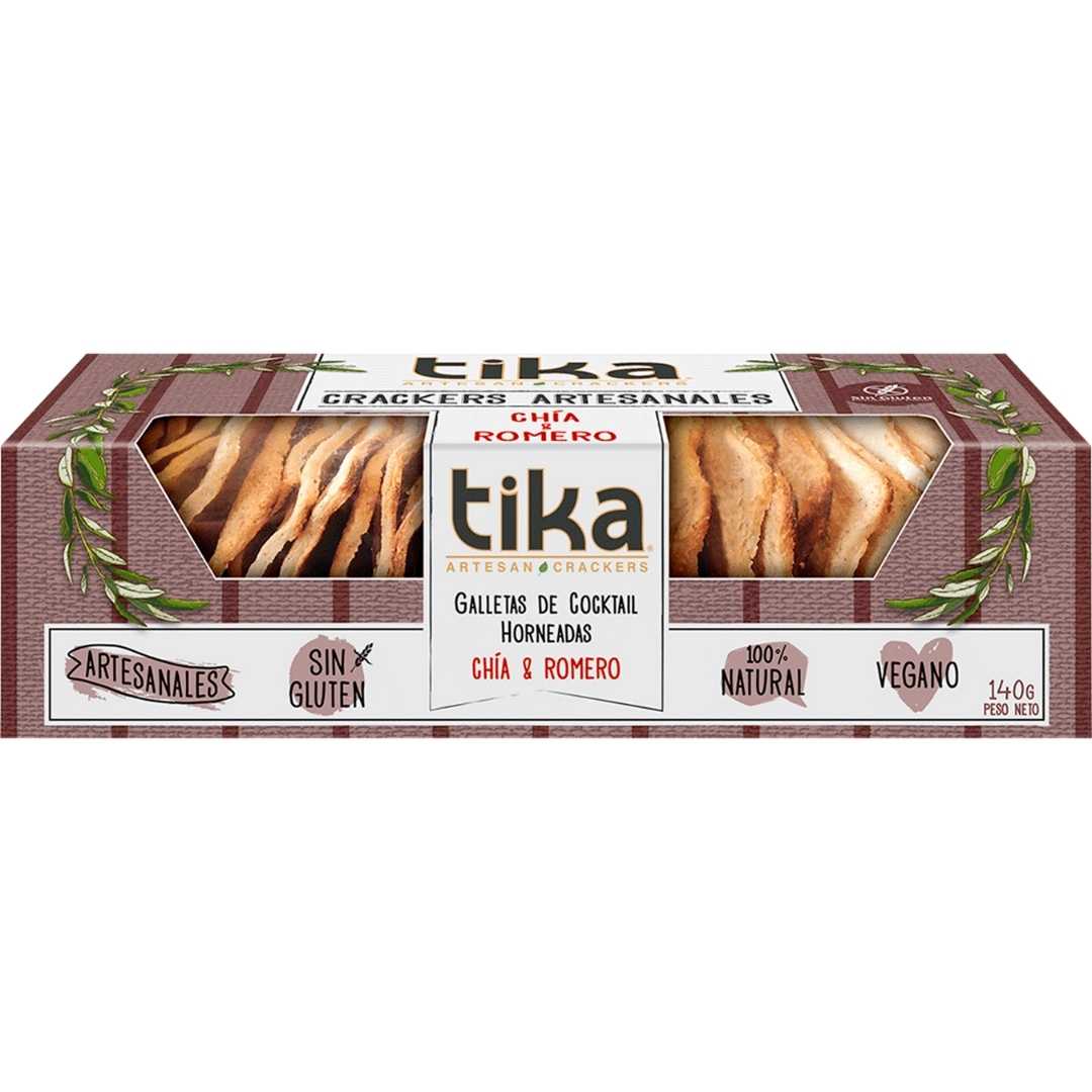 Crackers Chía & Romero 140g - Tika