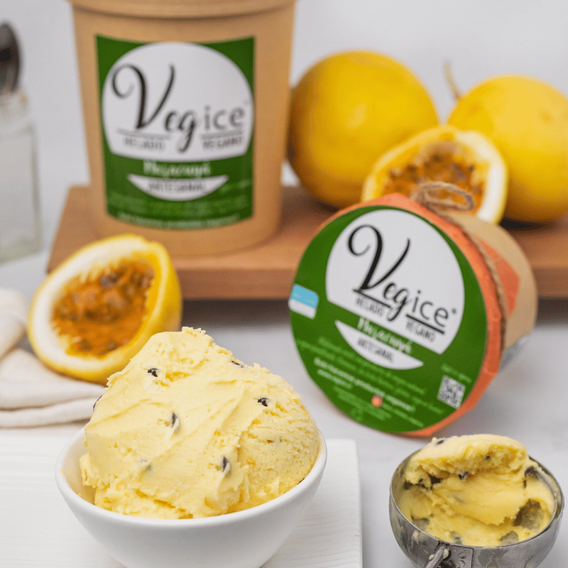 Helado Vegano Artesana de Maracuyá 800cc - Vegice  2