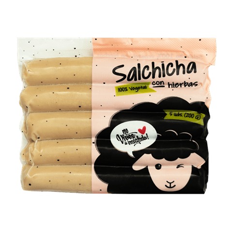 Salchicha Vegana Con Hierbas 200g - No Vives de Ensalada 
