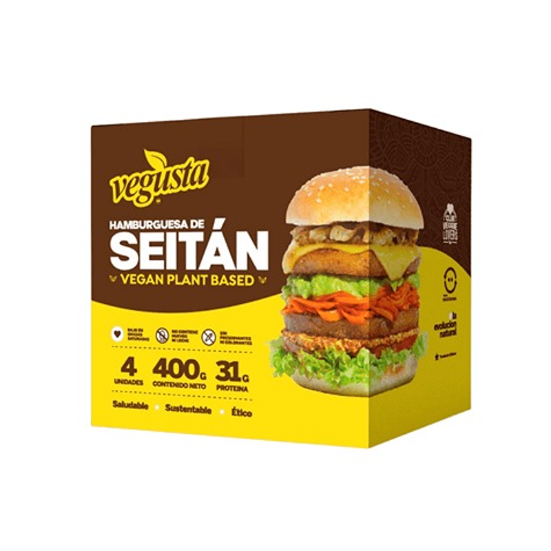 Hamburguesa de Seitán 400g - Vegusta  1