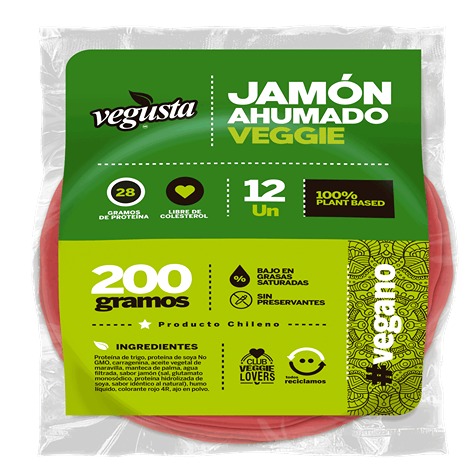 Jamón Ahumado Vegano 200g - Vegusta 