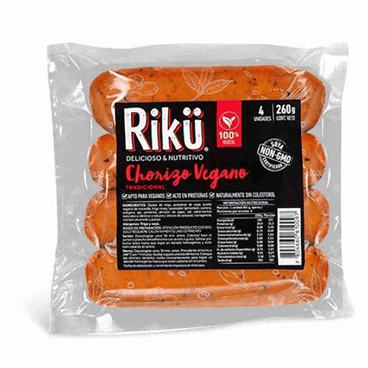Chorizo Vegano 260g - Riku 1