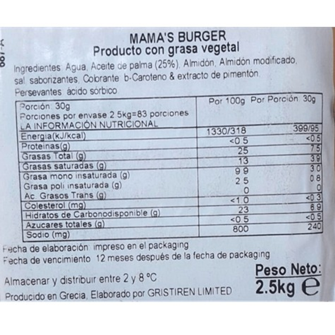 Queso Vegetal Cheddar 2,5K -  Mama's Mozza 2