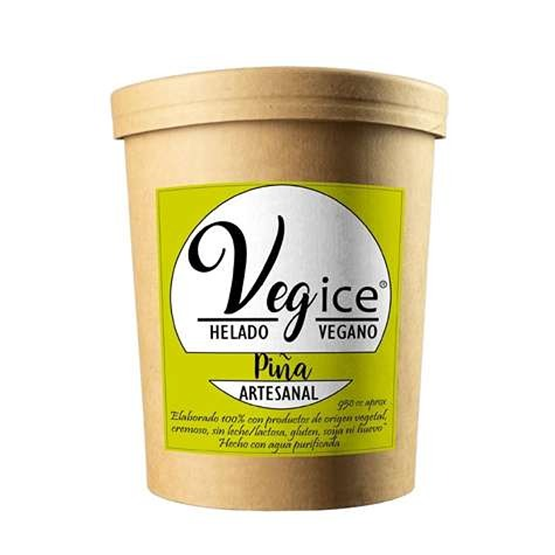 Helado Vegano Artesanal de Piña 800cc - Vegice 1