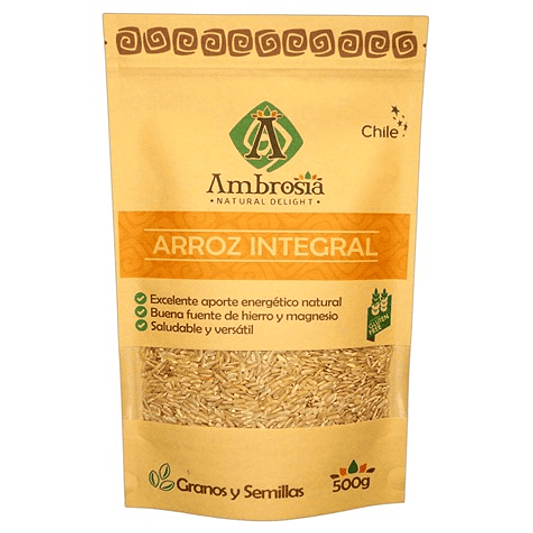 Arroz Integral Sin Gluten 500g - Ambrosia 1