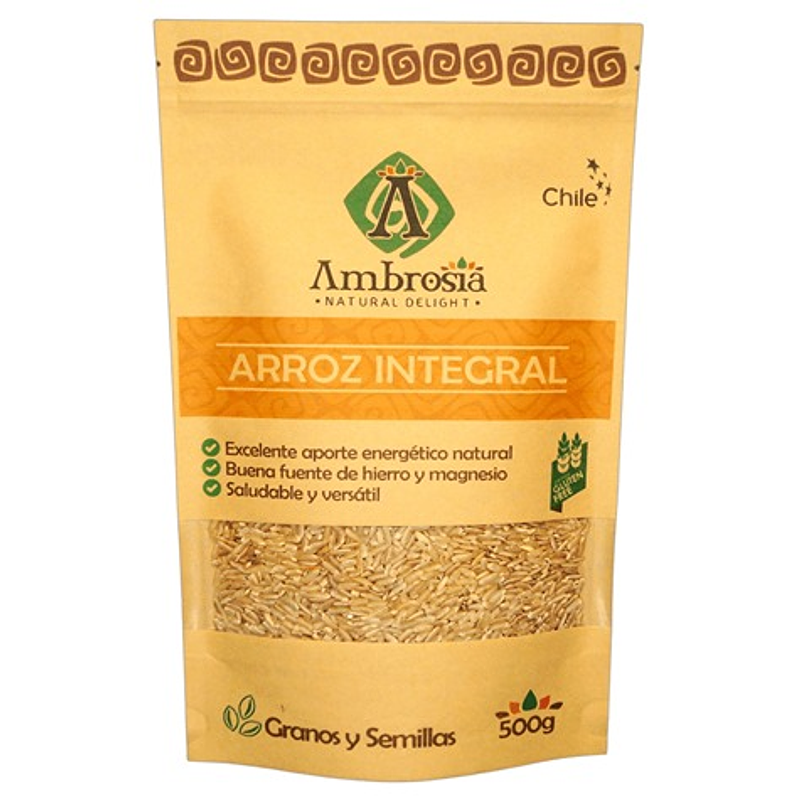 Arroz Integral Sin Gluten 500g - Ambrosia 1