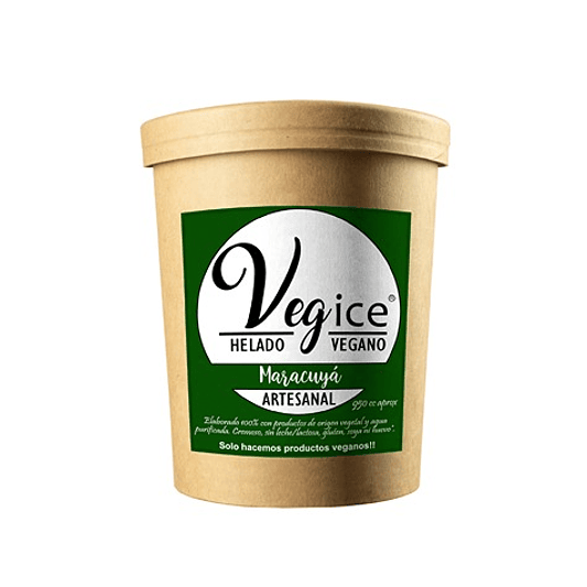 Helado Vegano Artesana de Maracuyá 800cc - Vegice  1