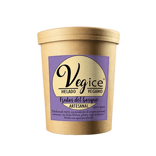 Helado Vegano Artesanal Frutos del Bosque 800cc - Vegice  1