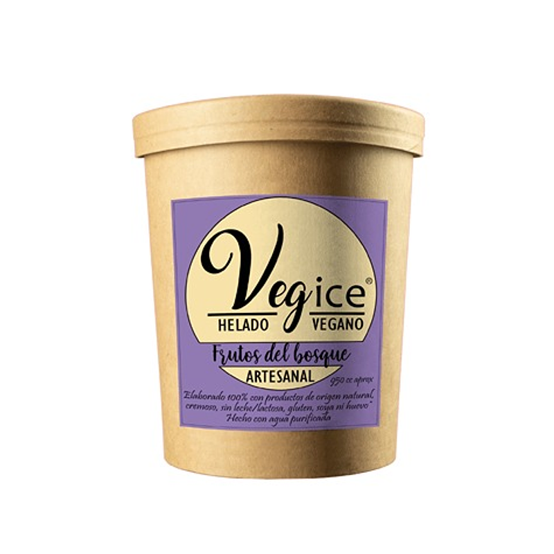 Helado Vegano Artesanal Frutos del Bosque 800cc - Vegice  1