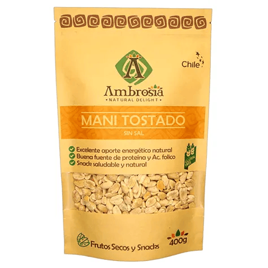 Maní tostado sin sal 400g - Ambrosia  1