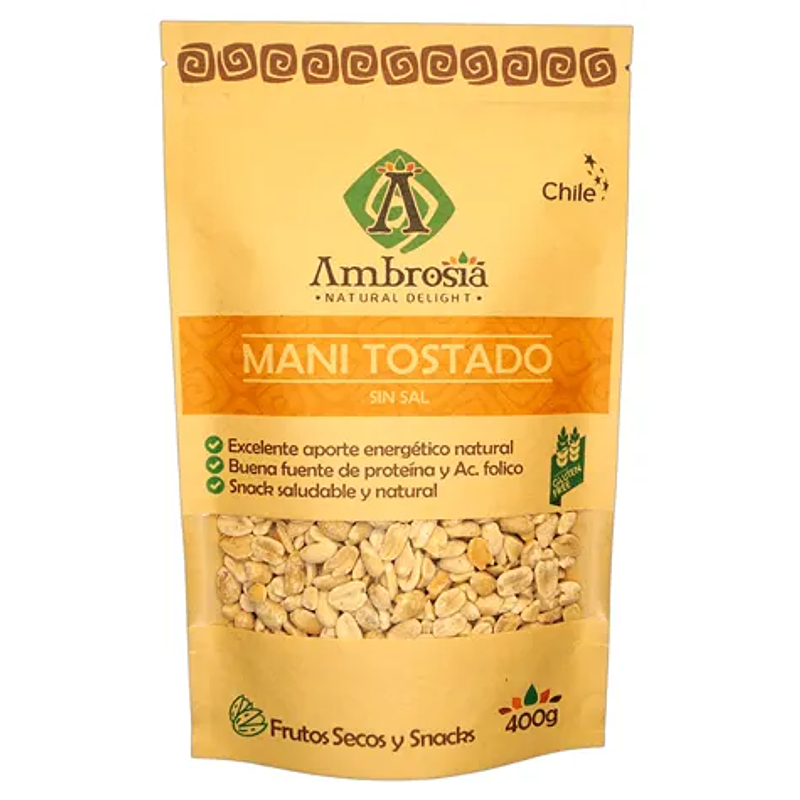 Maní tostado sin sal 400g - Ambrosia  1