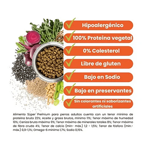 Alimento Vegano Perro Adulto Pellet M 10K  - Ketunpet 