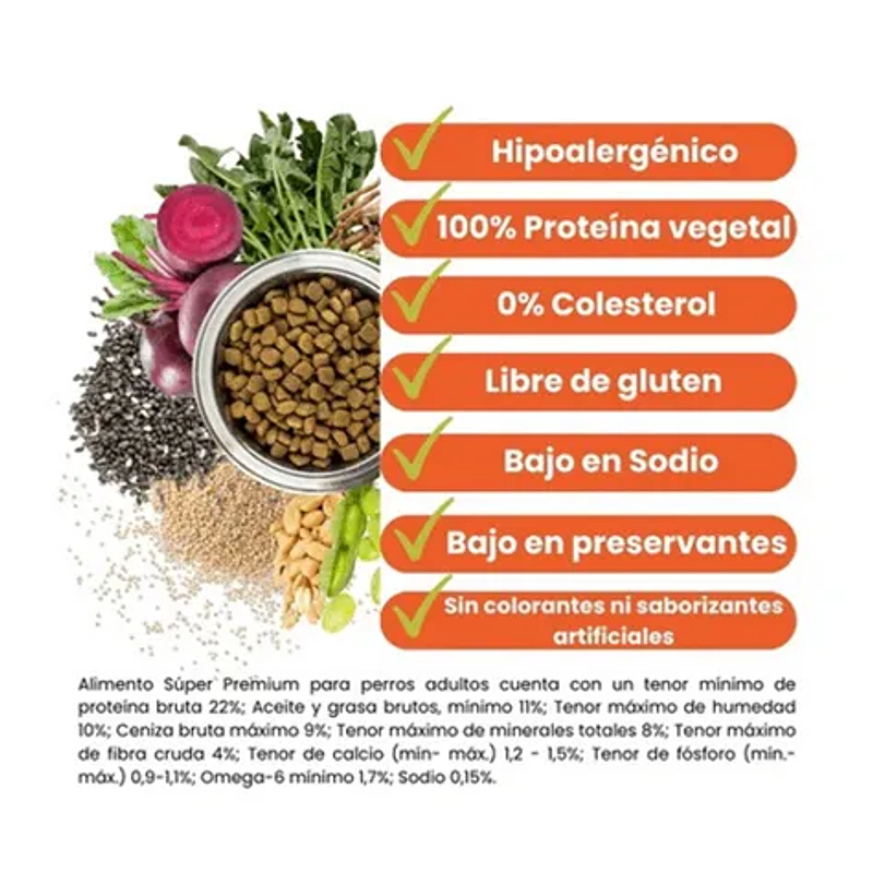 Alimento Vegano Perro Adulto Pellet M 3K - Ketunpet 2
