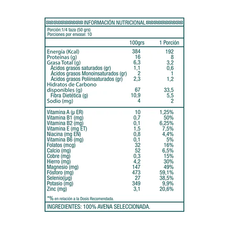 Avena Integral Sin Gluten 450g - Ambrosia  2