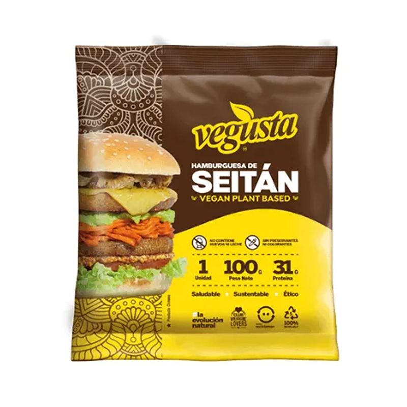 Hamburguesa Seitán 100g - Vegusta  1