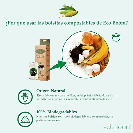 Bolsas Biodegradables para mascotas 5 rollos - Eco Boom  4