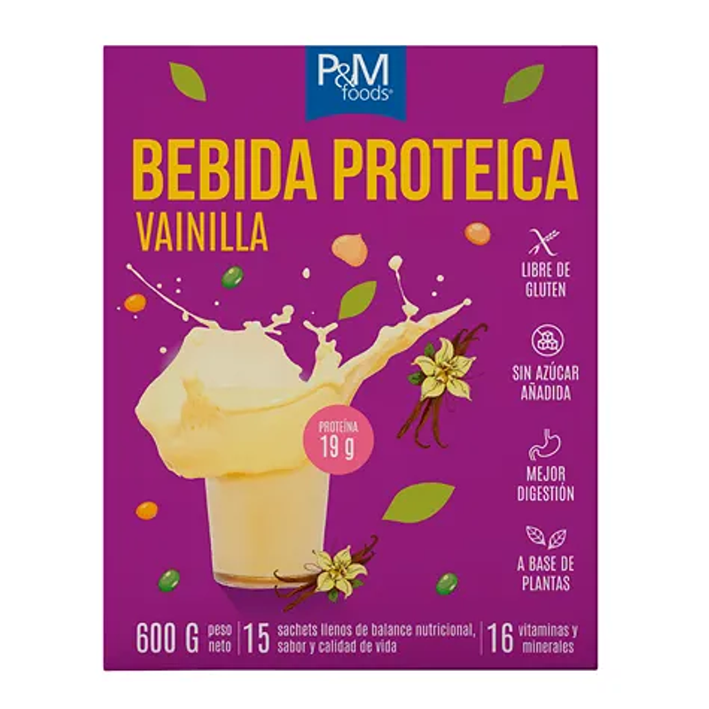 Bebida Proteica de Vainilla Sin Gluten 600g - PM Foods 1