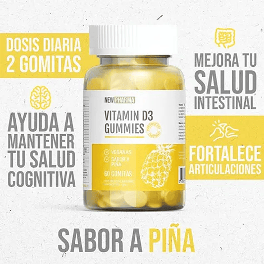 Vitamina D3 Vegana 60u - New Pharma 2