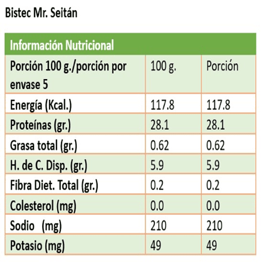Seitán Bistec 500g - Mr. Seitán  3