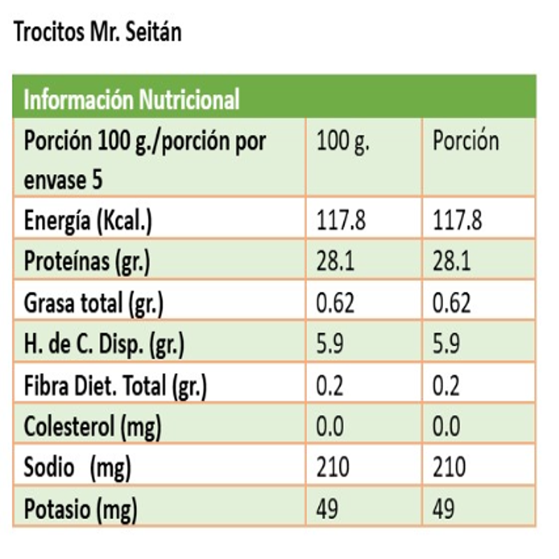 Seitán Trocitos 500g - Mr. Seitán  3