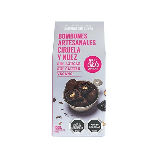 Bombones Artesanales Ciruela y Nuez 100g - Sabores Sin Culpa 1