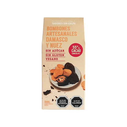 Bombones Artesanales Damasco y Nuez 100g - Sabores Sin Culpa 1