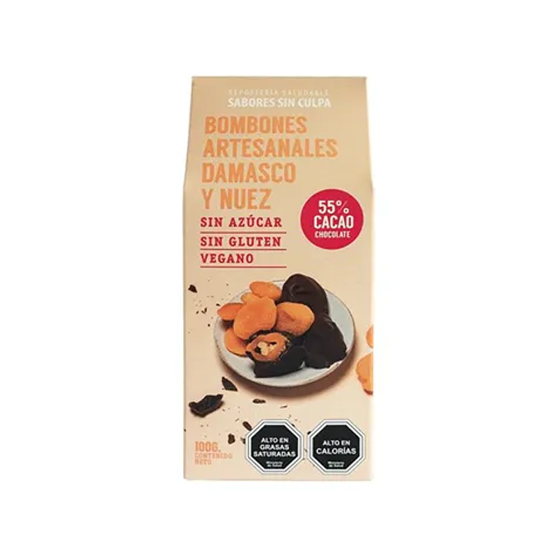 Bombones Artesanales Damasco y Nuez 100g - Sabores Sin Culpa 1