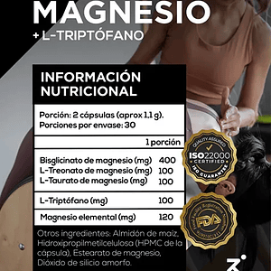 Magnesio + Triptófano 60u - Strive Nutrition