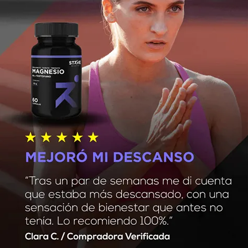 Magnesio + Triptófano 60u - Strive Nutrition 5