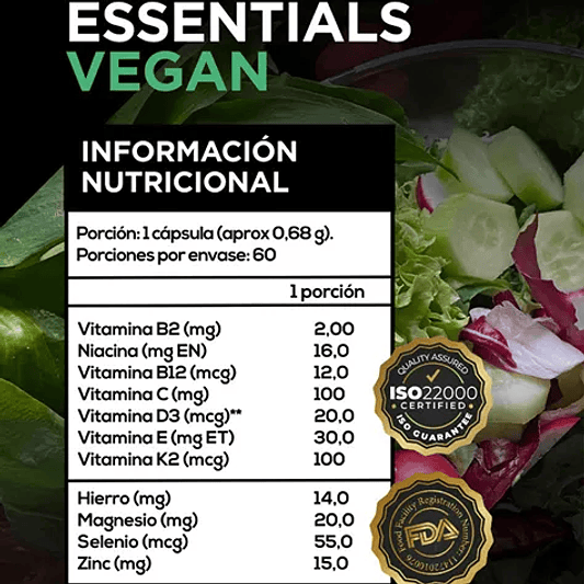 Vegan Essentials 60u - Strive Nutrition 2